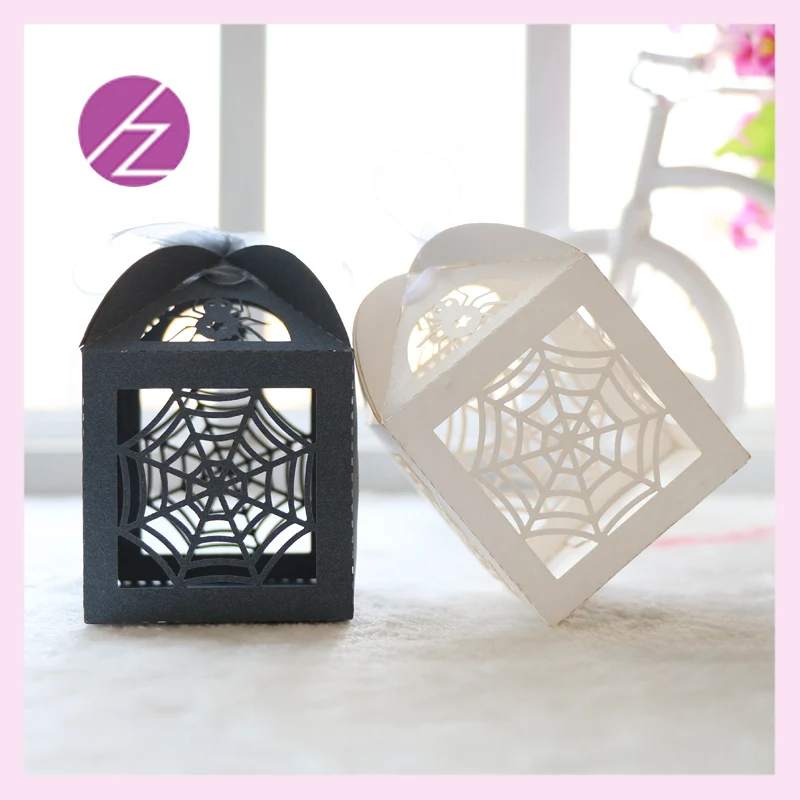 50 шт./лот Бесплатная доставка паутина тема лазерная резка г/кв. М жемчужная бумага