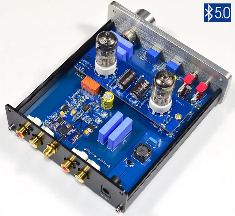 Последние DC12V HiFi QCC3003 Bluetooth 5,0 6J1 вакуумный ламповый предусилитель Аудио Усилитель ВЧ бас контроль тона