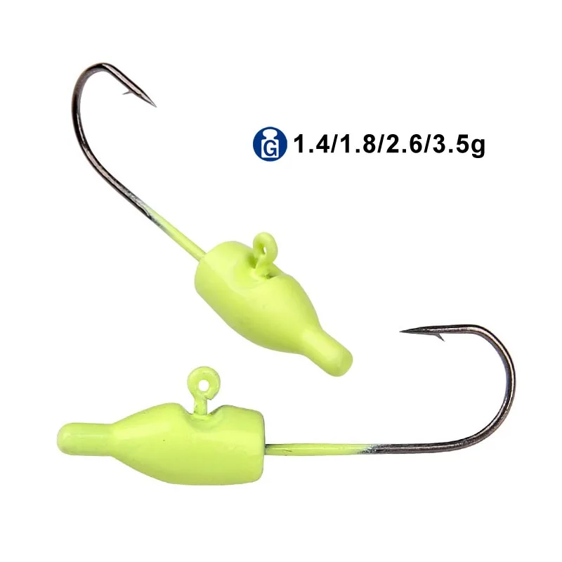 FSTK корень рыболовный светящийся свинцовый крючок червь 10 шт. каждая