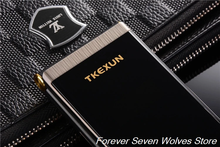 Original TKEXUN M2 Flip Metal Body Phone Dual Screen Big Battery Big Keyboard 3.0 Handwriting Screen Mobile Cellphone Clamshell
