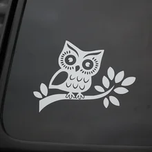 Виниловый стикер для совы на ветке Декаль автомобиля грузовика