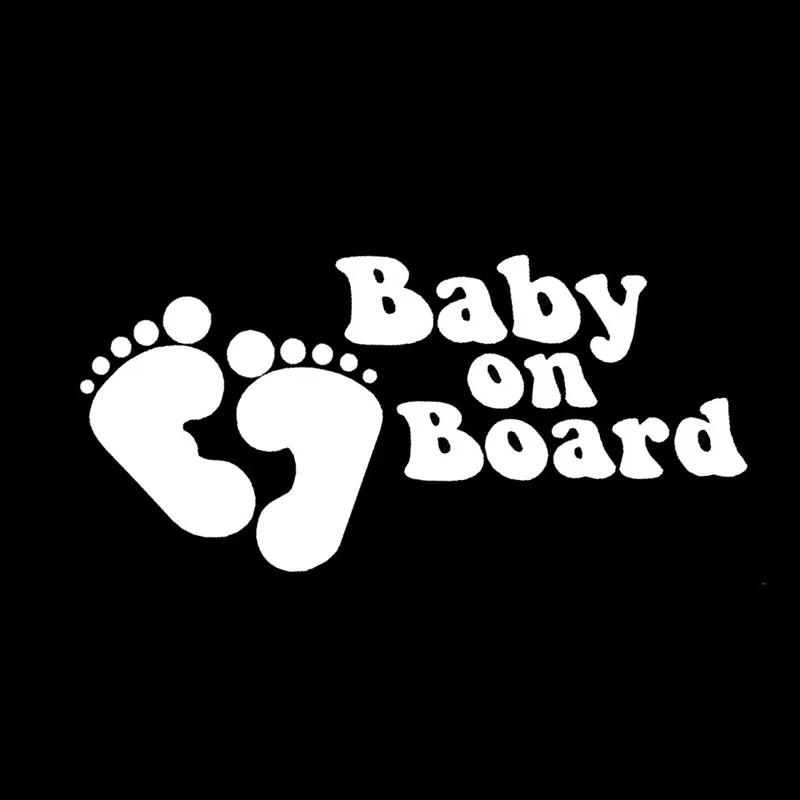 Виниловая наклейка на окно автомобиля 19 Х9 см|baby on board|car window stickeron board |