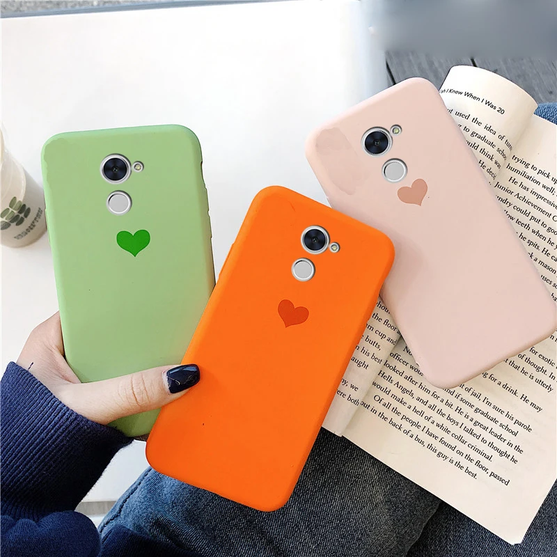 Матовые однотонные Чехлы Макарон с сердечками зеленые чехлы для Huawei P30 P20 Pro P10 Plus P9
