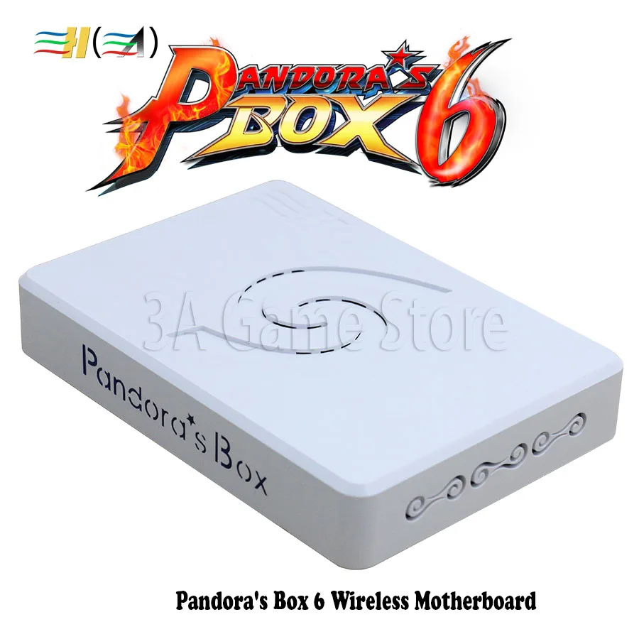 Pandora Box 6 1300 в 1 комплект беспроводной железной консоли 2 игрока джойстик кнопки контроллер может добавить 3000 игр fba mame ps1 3d игры