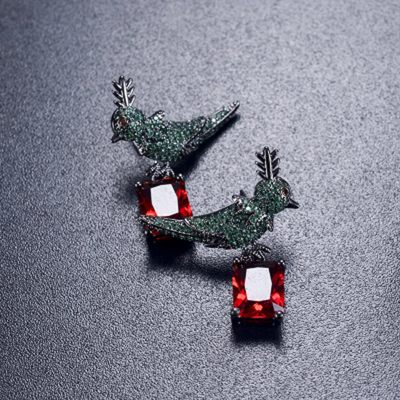 Be 8 абсолютно новые модные массивные серьги птица дизайн AAA + с цирконием