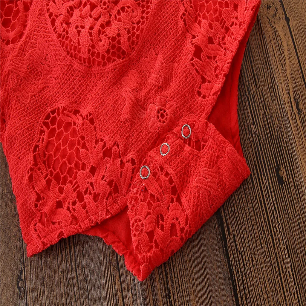 newborn body Kids Baby Girls Romper Summer Flower Lace Half Sleeve Romper Sunsuit Outfit One-pieces aunt baby clothes Playsuit