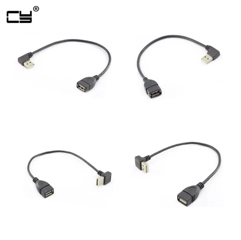 Удлинительный адаптер USB 2 0 A с разъемом Папа мама 90 углов кабель черный