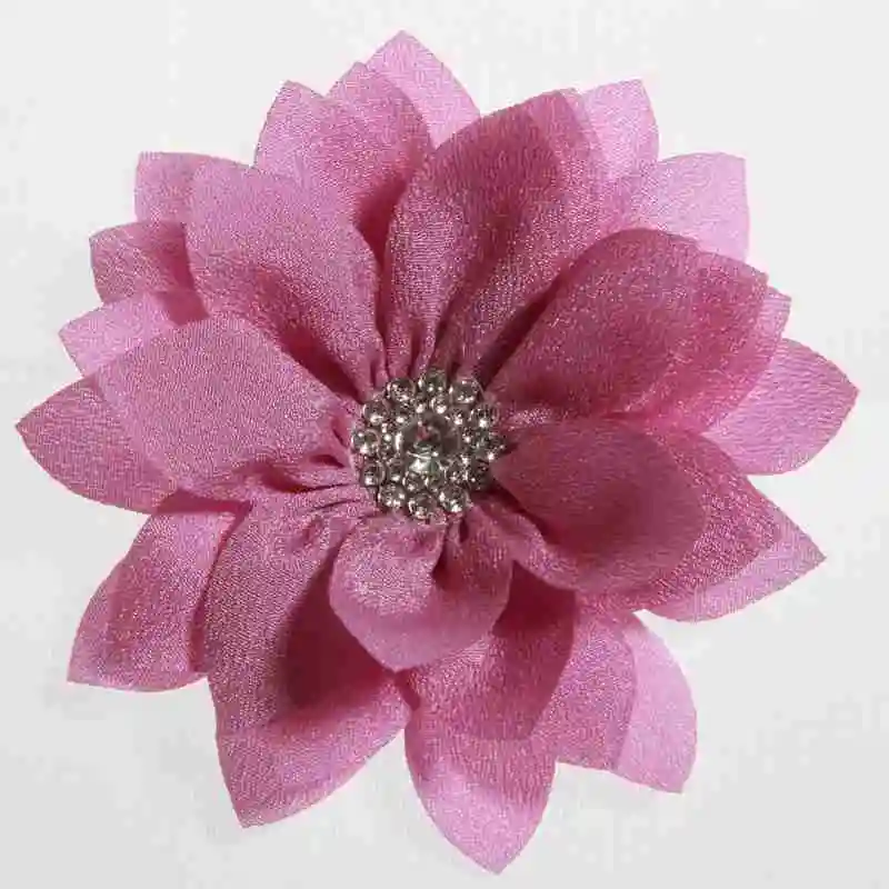 Lavender 10 шт. 8,5 см 3,4 дюйма Новорожденные листья лотоса цветы со стразами для повязки на голову искусственная цветочная ткань для волос аксессуары - Цвет: Lavender