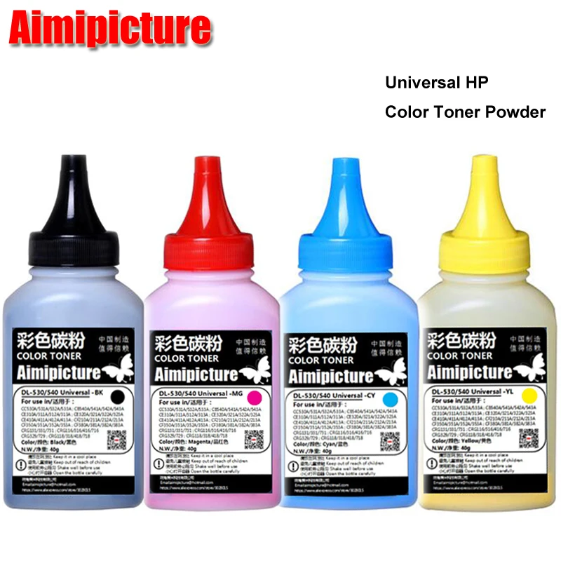CB540A 540A CB540 CB541A CB542A CB543A 125A цветной тонер порошок для HP CM1312 CP1215 CP1217 CP1514 CP1515 CP1518 BK/C/M/Y
