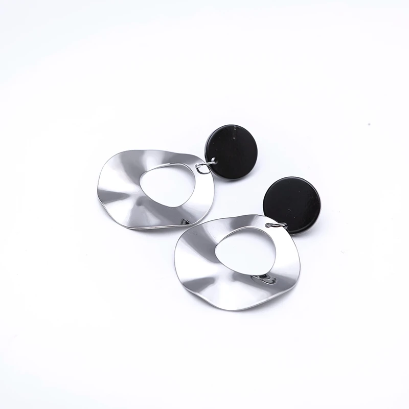 fashion design Metal irregular round dangle earrings for women chic girl trendy night party show wholesale | Украшения и