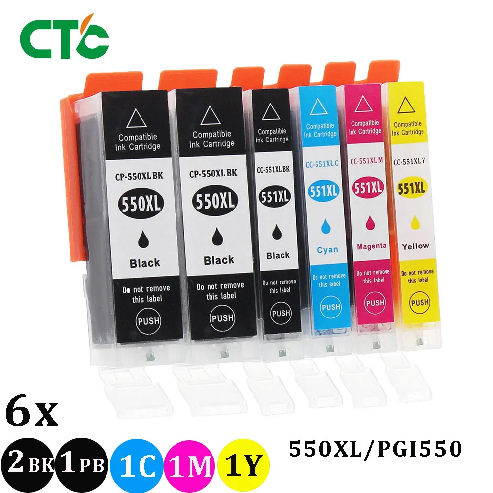 PGI 550 CLI 551 картридж с чернилами совместимый canon PGI550 CLI551 PIXMA IP7250 MG5450 MX925 MG5550 MG6450 MG5650