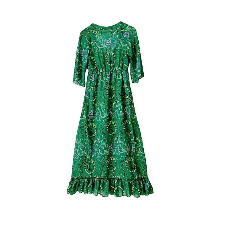 Бесплатная доставка высококачественное Элегантное Длинное пляжное шифоновое