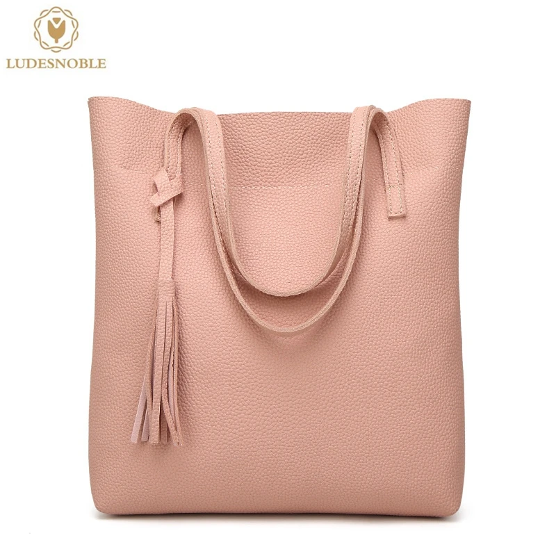 Ludesnoble сумки для 2017 женская обувь сплошной цвет PU Личи Pattern большая емкость