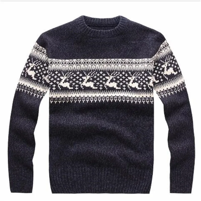 

New 2017 Autumn Winter Fashion Brand Clothing Men's Sweaters with Deer Slim Fit Men Pullover Knitted Sweater