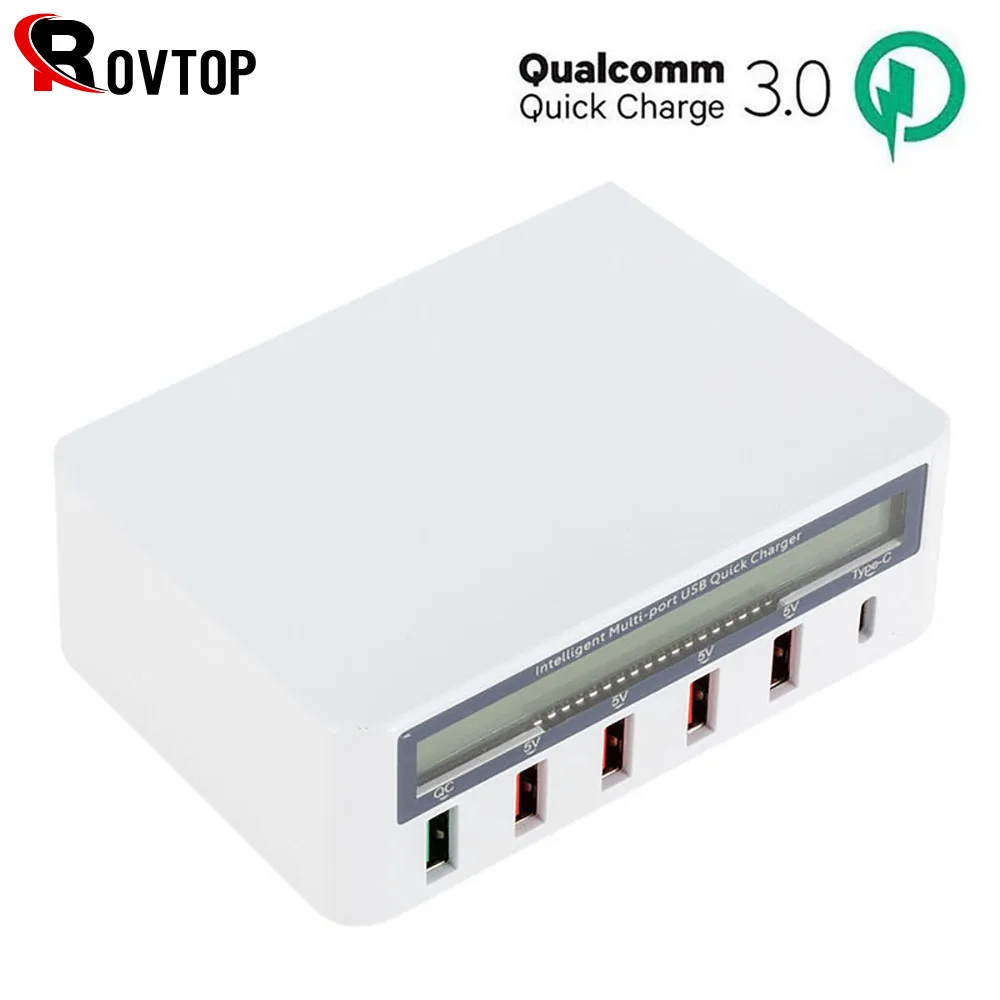 Зарядное устройство USB Multi 50 Вт 5 Порты и разъёмы для быстрой зарядки с usb портом