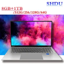 Core i3 ультра-тонкий лаптоп 15,6 дюймов Экран 1920*1080 Дисплей пикселей 8 ГБ+ 1 ТБ/512/256/128/64 жесткий диск игровой Тетрадь Windows10 ОС