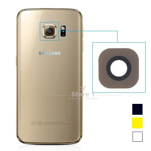 2 шт./лот для Samsung Galaxy S6 100% Оригинальный стеклянный объектив камеры запасная часть