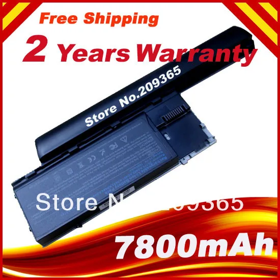 HSW 7800mAh Аккумулятор для ноутбука Dell Latitude D620 D630 D631 M2300 KD491 KD492 KD494 KD495 NT379 PC764 PC765 PD685 RD300