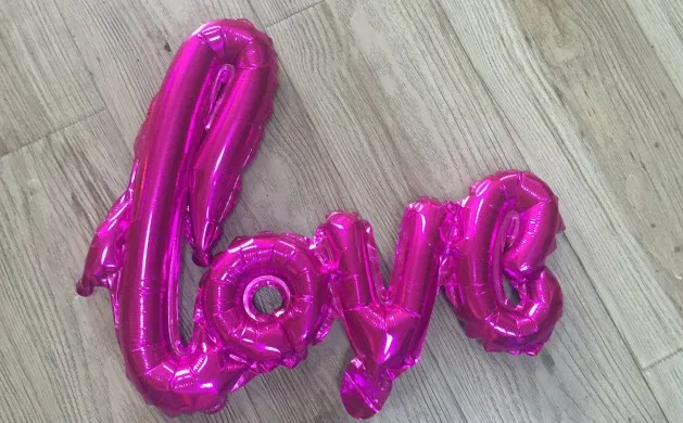 Лигатуры Love письмо Фольга шар Юбилей на свадьбу, день рождения, День Святого Валентина вечерние украшения бокал для шампанского, с блестками для студийной Фотокабины - Цвет: mini rose red