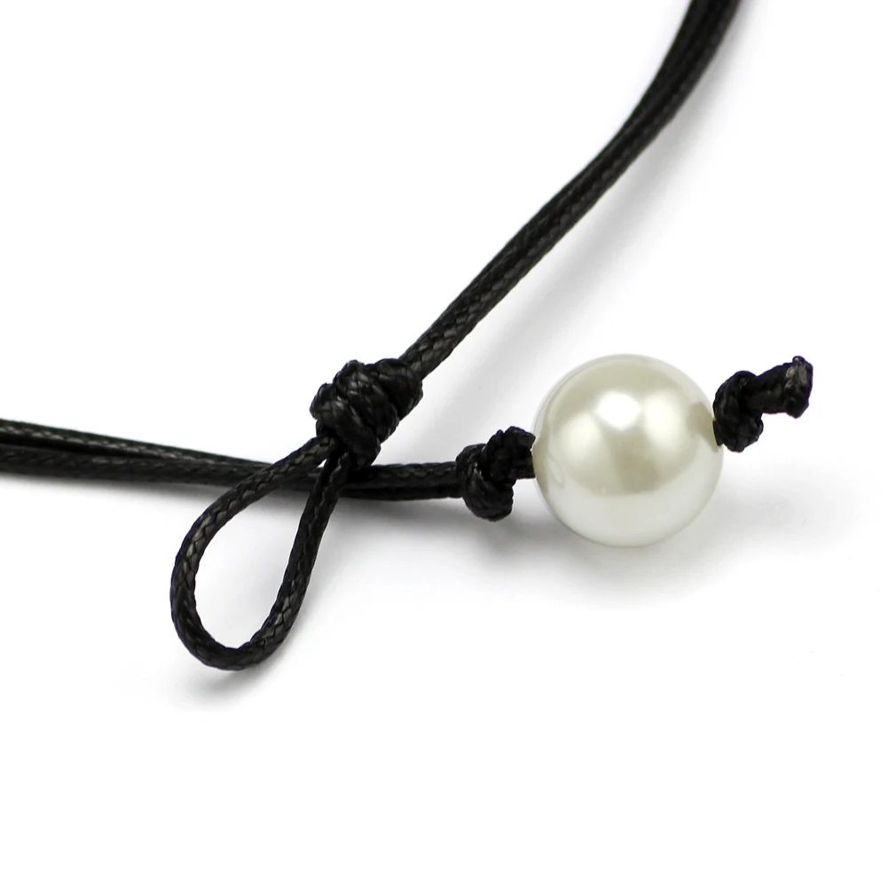 Cultured Freshwater Bib Leather Pearl Necklace Choker Jewelry For Women | Украшения и аксессуары