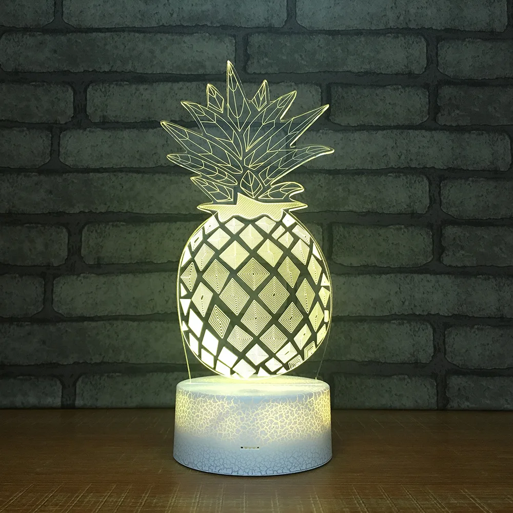 

Pineapple LED Night Light 7 Color Change Desk Light Action Figures Boys Girls Birthday Toys 274