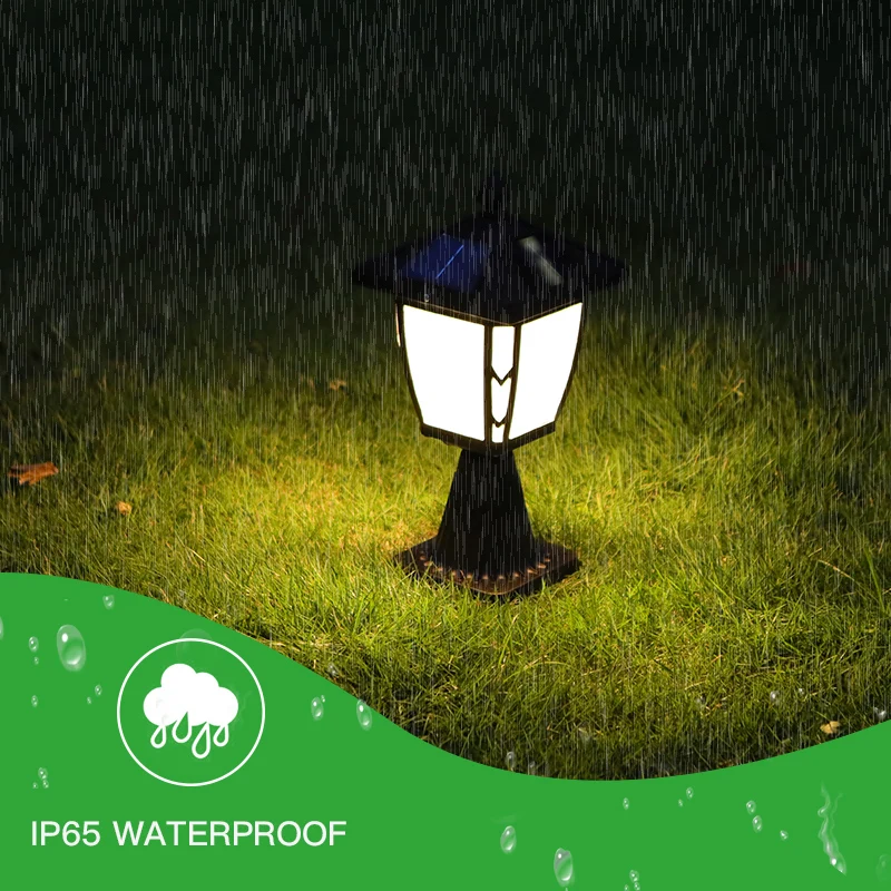 Sunence Solar Light Square Garden pillar Pathway Lamp Caplights Lawn Post 3.7V 1.2W Aluminum Warm White/Cool White | Освещение