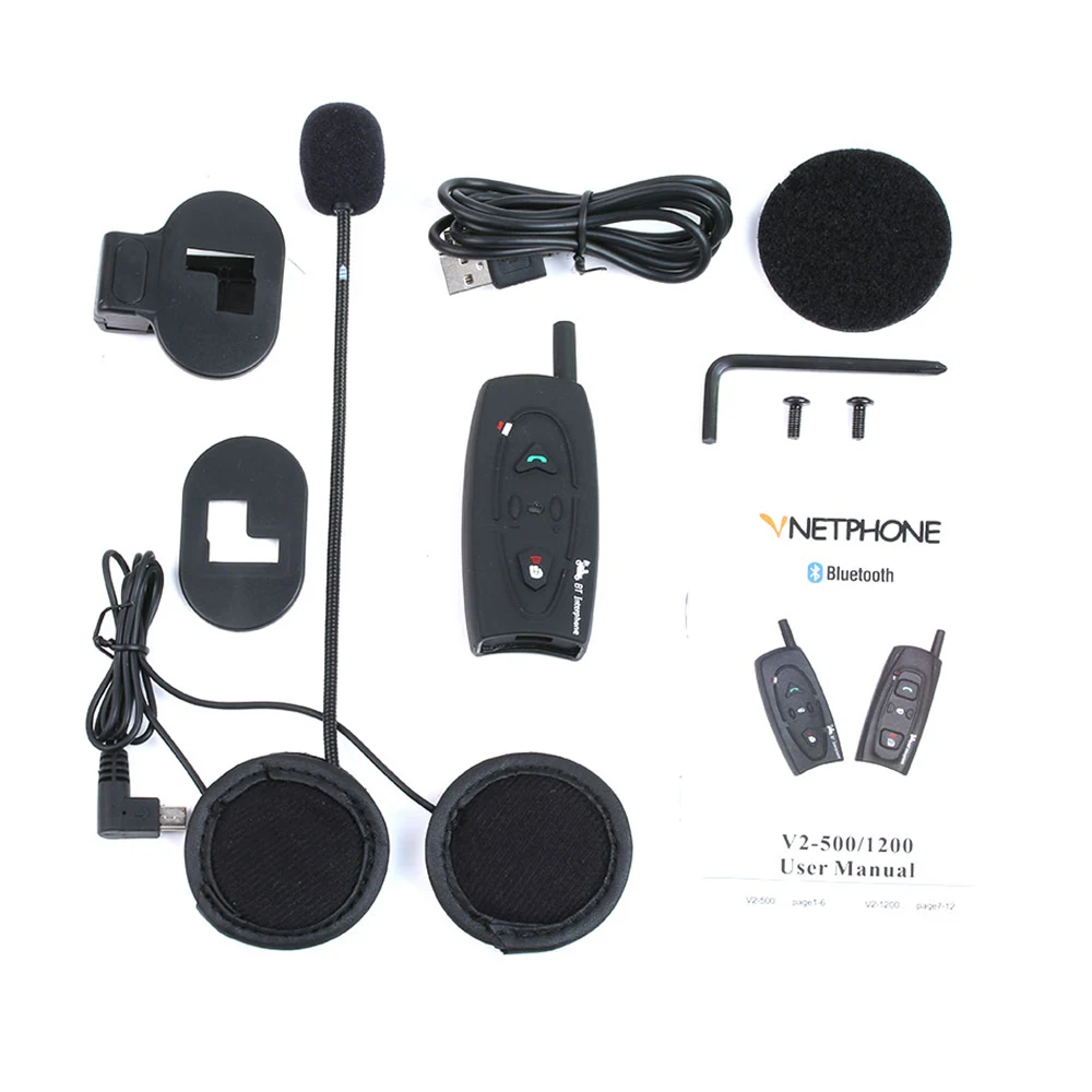 Bluetooth мотоциклетный шлем Интерком V2 500 м интерфон 2 всадника BT рация для катания на