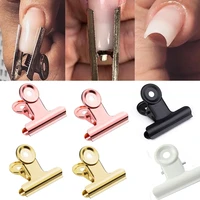 6pcsset c curve clips nail pinching tool stainless steel acrylic nail pincher clips for fiberglass manicure accessories