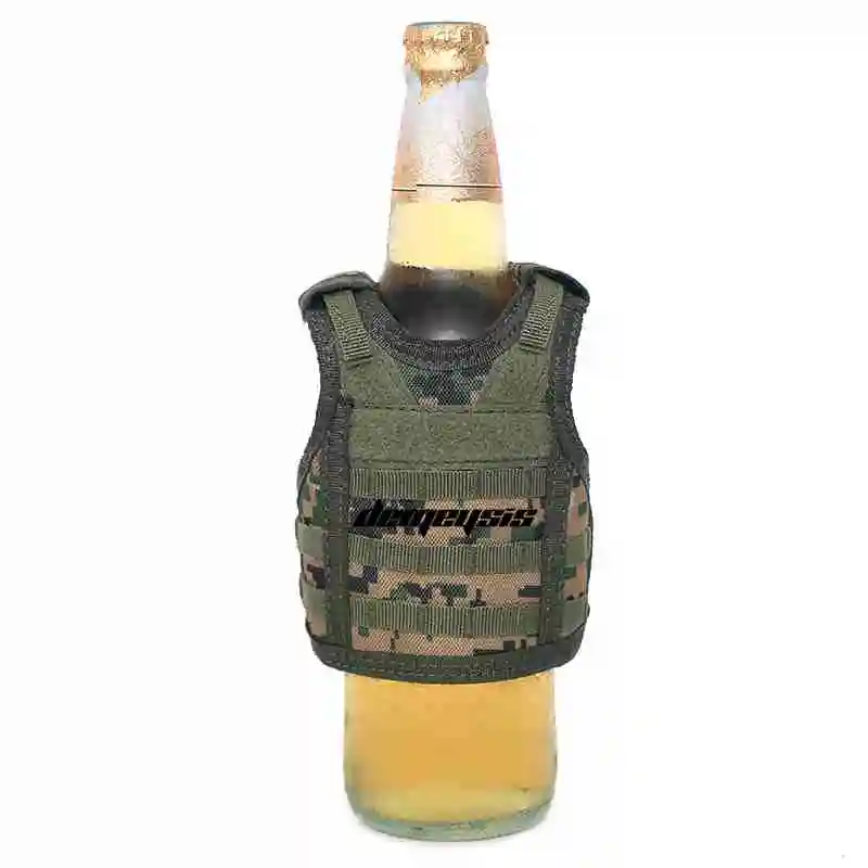 Военный тактический мини-Жилет Molle, набор для украшения бутылки для напитков, защитная бутылка для пива, мини-жилеты, регулируемые прочные наборы для бутылок