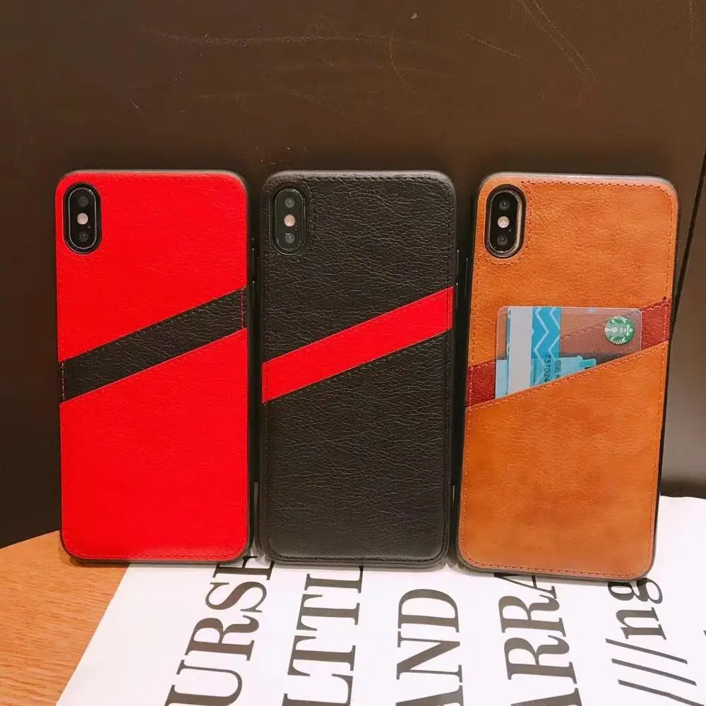 fashion Cover Case for iphone XR XS Max 3D PU Leatherwear Business Card slot phone cases X 8 7 plus 6 6S Plus |