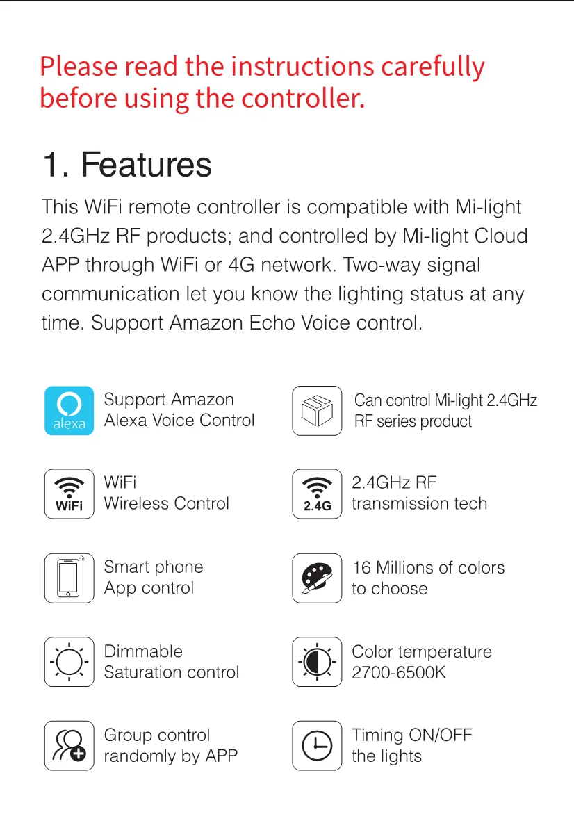 USB Led WiFi беспроводной пульт дистанционного управления Amazon Alexa голосовой смартфон приложение led управление ler совместимый Mi Light 2,4G радиочастотный продукт серии