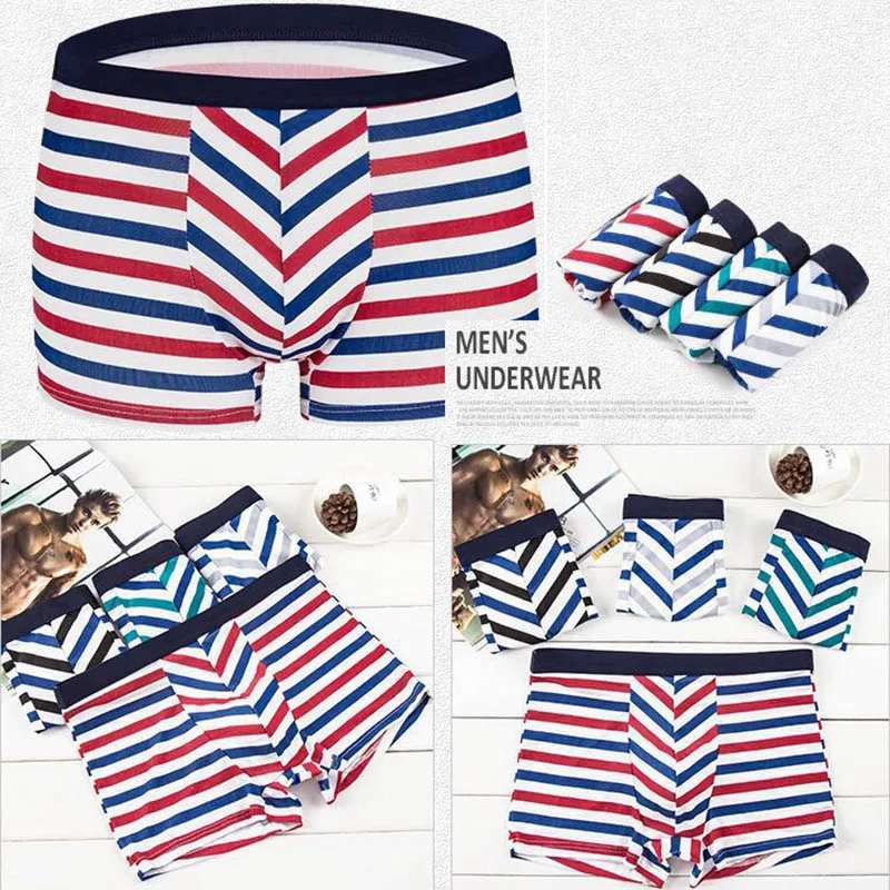 Трусы боксеры мужские 4 шт./лот брендовые удобные мягкие шорты пикантное нижнее