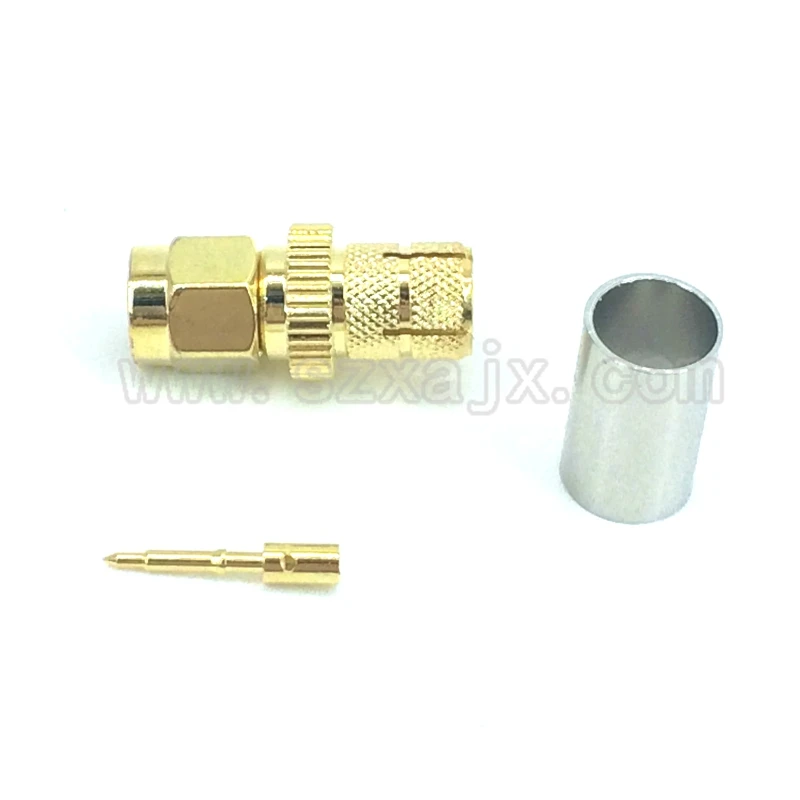 JX 10 шт. радиочастотный разъем обжим SMA штекер staight для RG5 RG6 5D FB 50 5 LMR300/KSR300