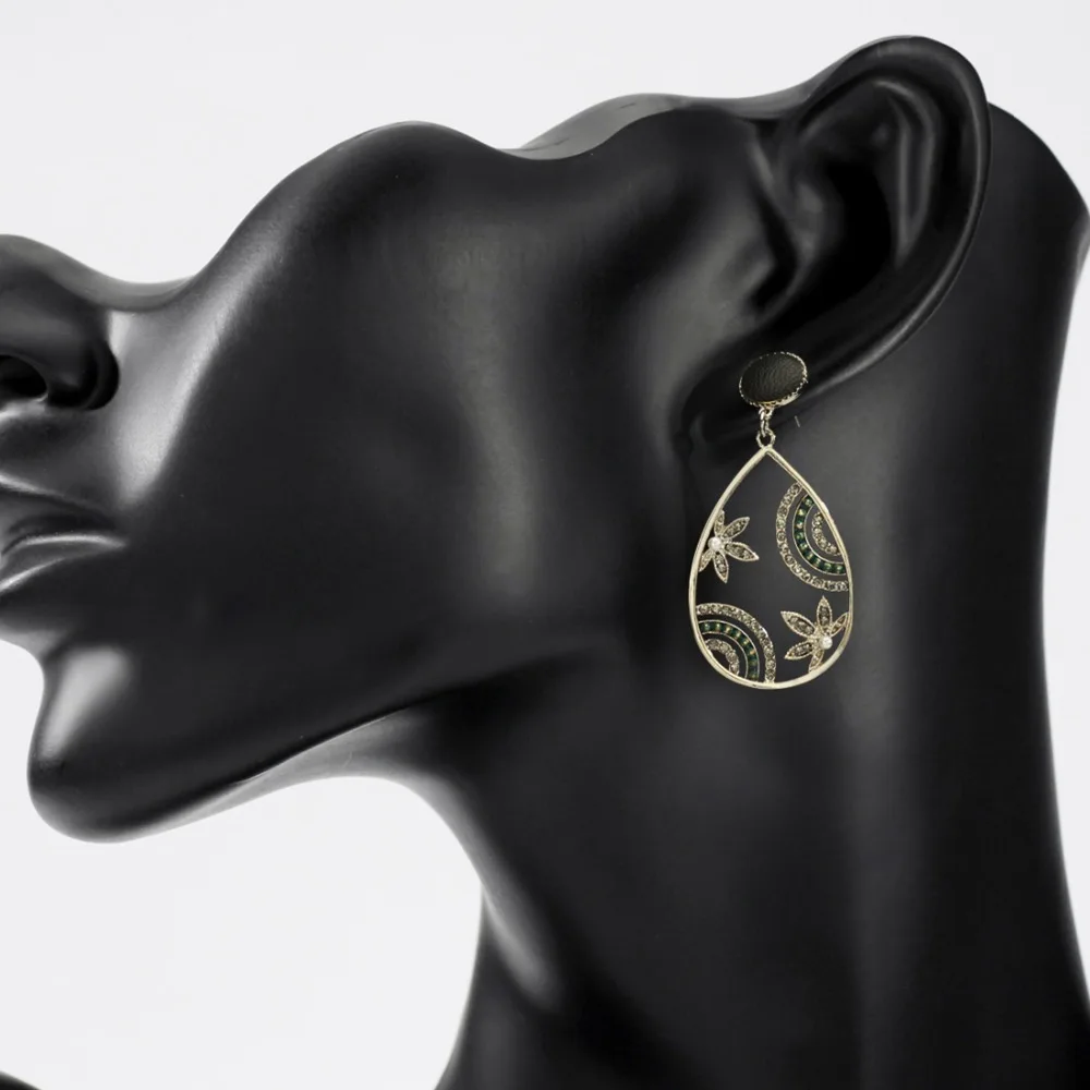 Серьги подвески Neoglory для женщин серьги из искусственной кожи с медным цветком