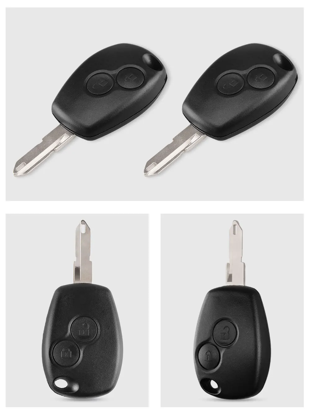 KEYYOU новая Замена 2 кнопки дистанционного ключа оболочки чехол для Renault Duster Logan Fluence Clio