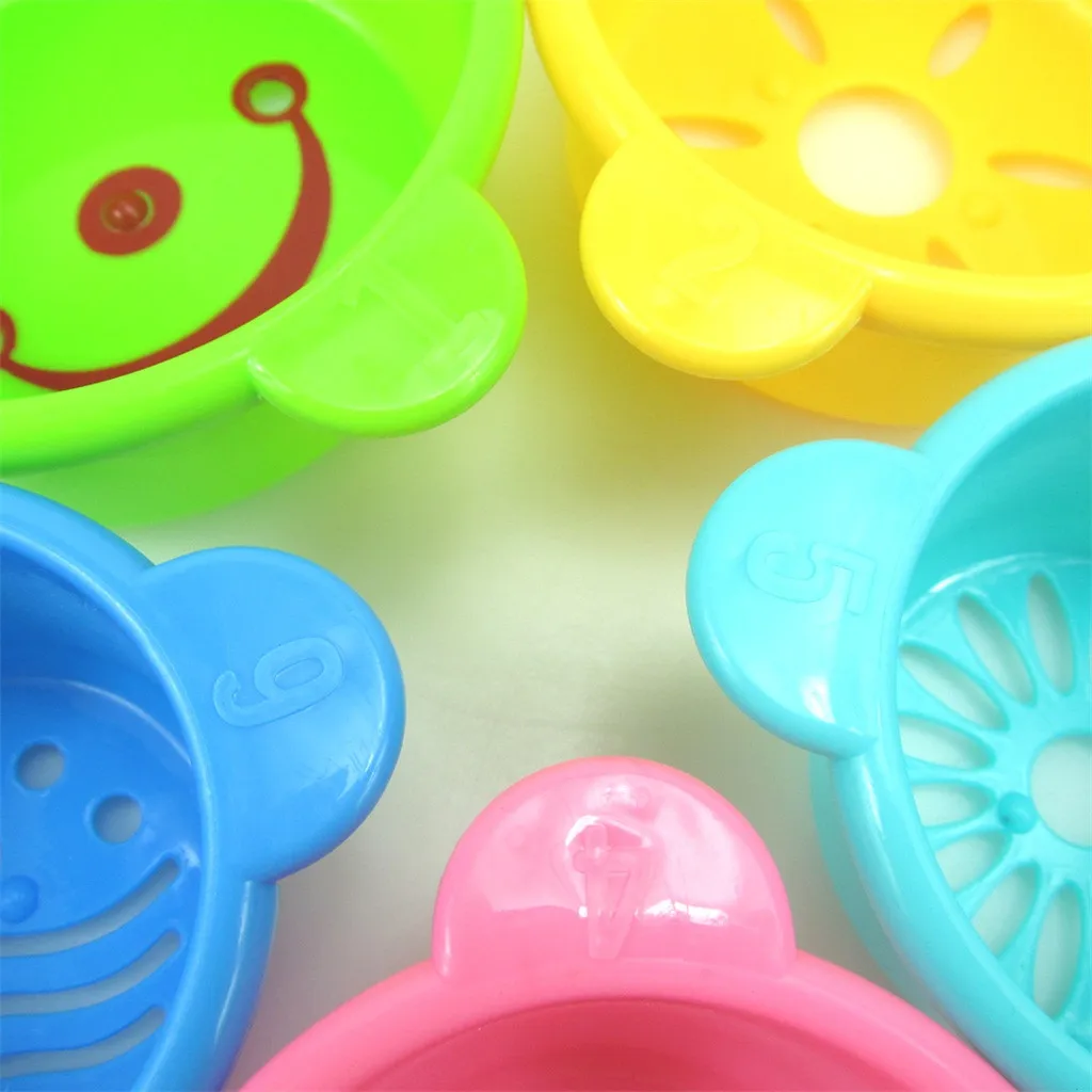 Милая Детская игрушка для купания в ванной смешное животное штабелирование