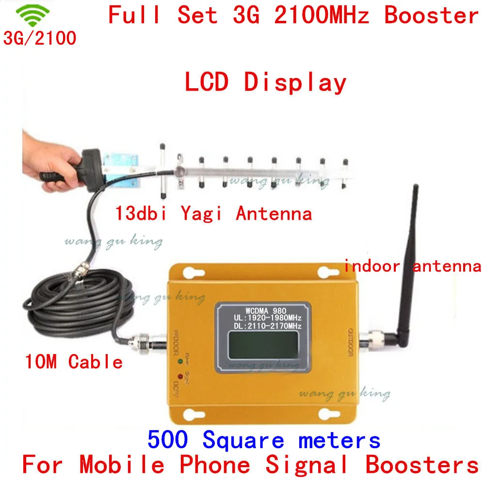 3G 13dBi Yagi антенна с кабелем ретранслятор W CDMA 2100 МГц усилитель сигнала мобильного