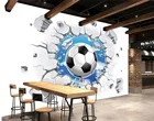 Настенные 3D-обои на заказ, Современные Простые настенные фотообои с изображением футбольного мяча, креативные декоративные обои для детской, спальни, гостиной