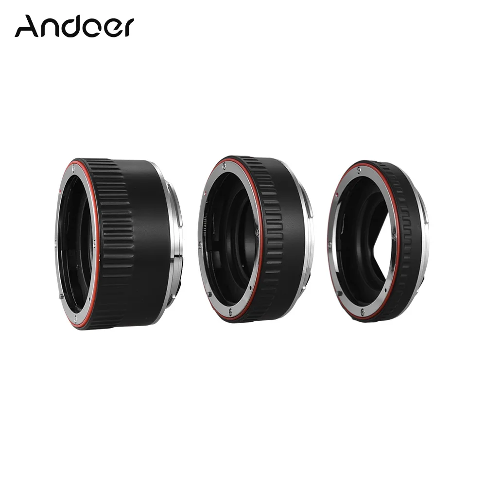 Комплект удлинительных макроколец Andoer 3 шт. 13 мм для корпуса камеры Canon EOS и