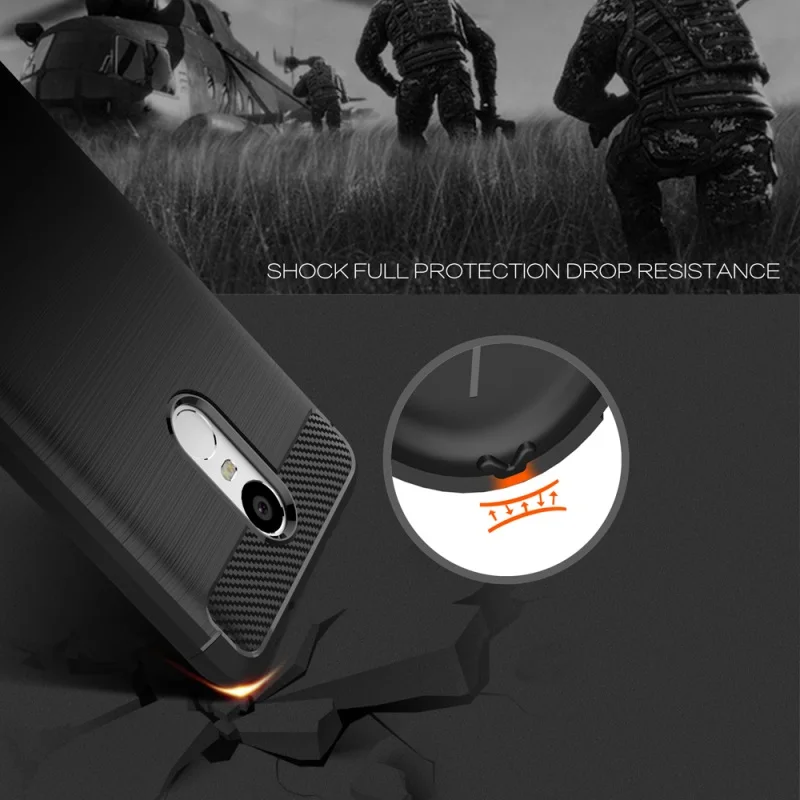 KEYSION Case for Xiaomi Redmi Note 3 Mobile Phone Bag Carbon Fibre Brushed TPU Cases Pro Cover |