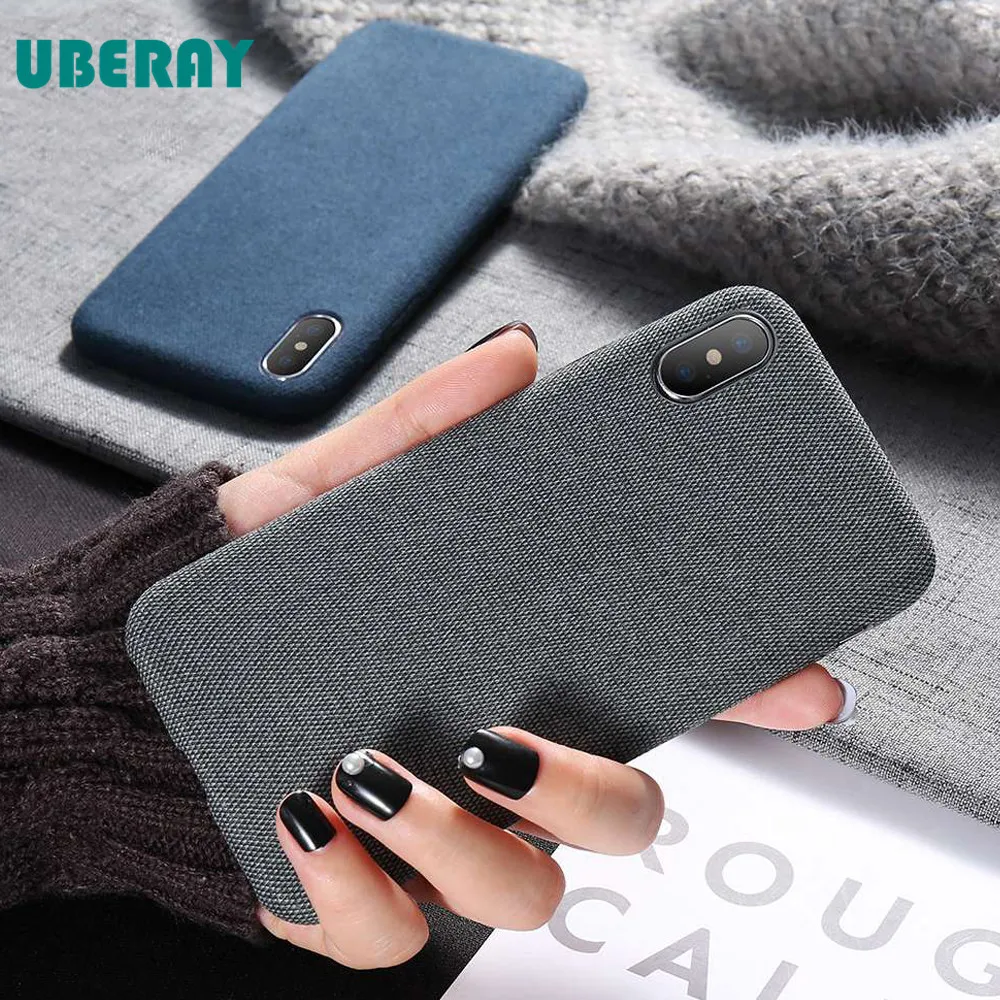 Чехол для iPhone 7 6 X XS MAX Роскошная ткань текстура мягкий TPU силиконовый чехол 8 6s plus