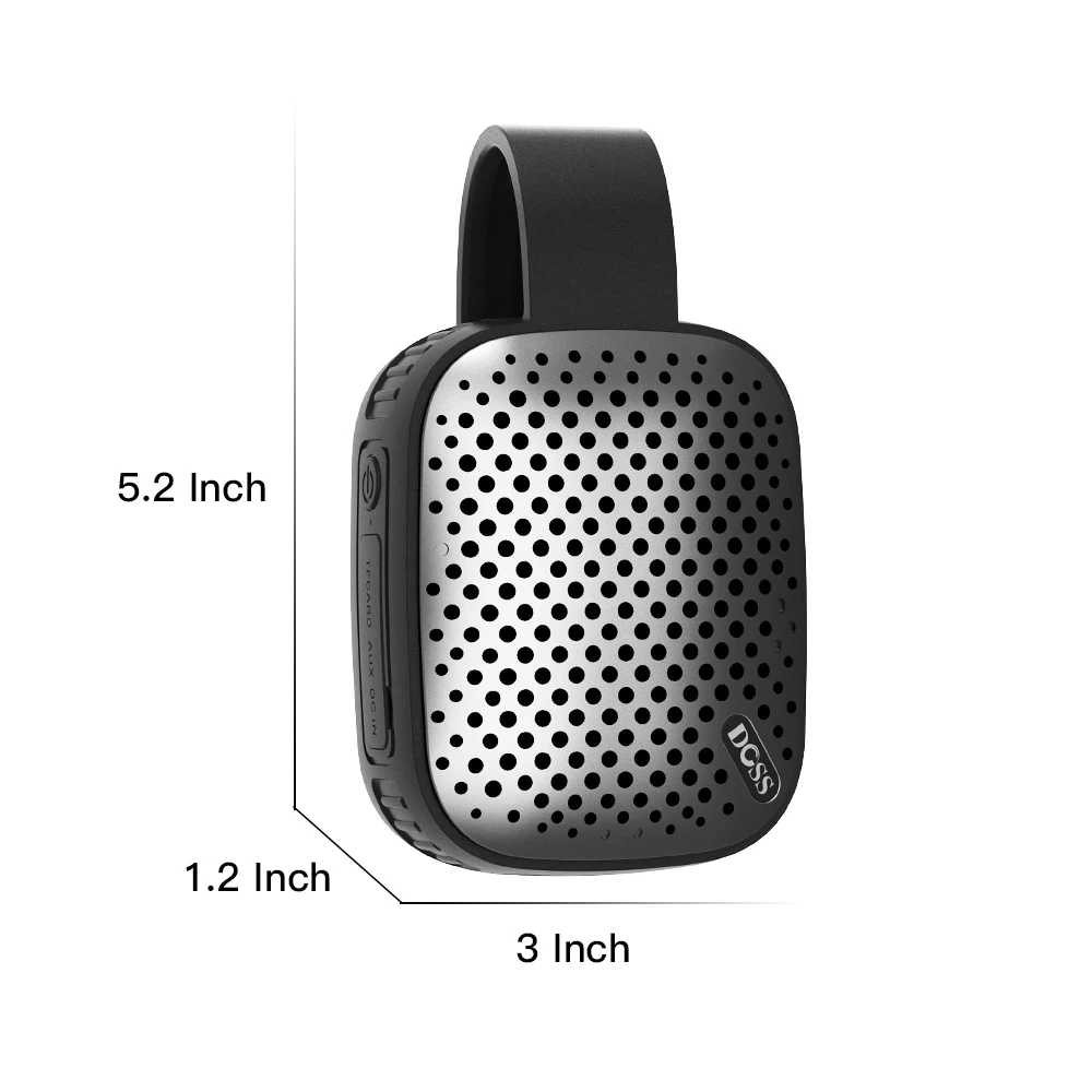 ДОСС мини открытый Портативный Беспроводной Bluetooth стерео вибрационный динамик с Traveler молния IPX4 Водонепроницаемый беспроводная колонка