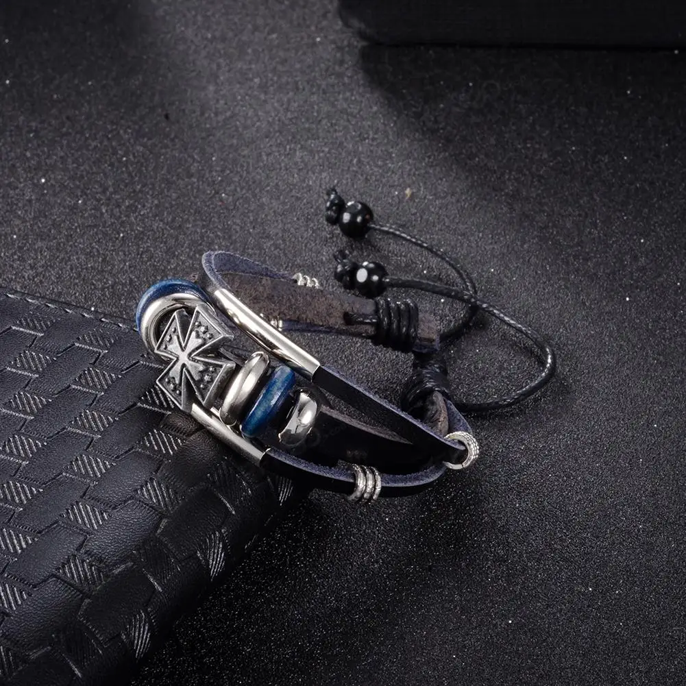 Крест pulsera pulceras cuero leren кожаные PU Подвески dijes черный пистолет bijoux luxe товары в