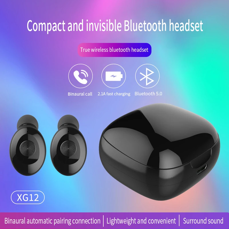 XG12 наушники вкладыши TWS Мини Bluetooth 5 0 стерео бас портативные беспроводные с