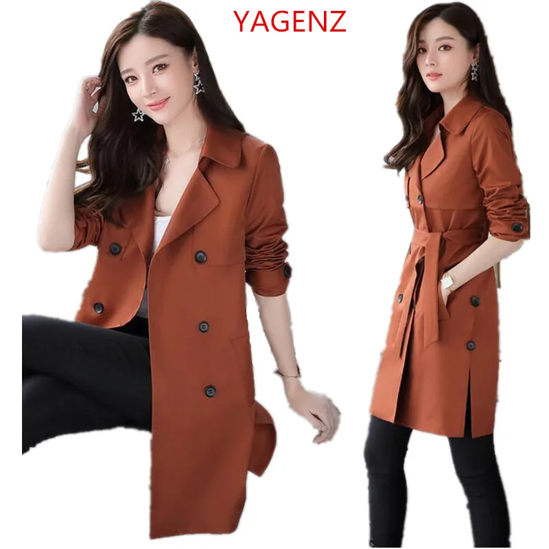 Высококачественная Женская ветровка весна/осень большие размеры Женское пальто