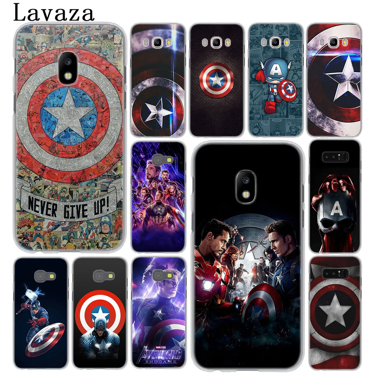 Чехол для телефона Lavaza Captain America shield Marvel Samsung Galaxy J8 J7 Duo J6 J5 J4 Plus 2018 2017 2016 J2 J3 Prime 2015 -