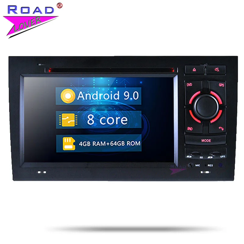 Roadlover Android 9 0 автомобильный dvd плеер радио для Audi A4 (2002 2003 2004 2005 2006 2007 2008) Стерео GPS