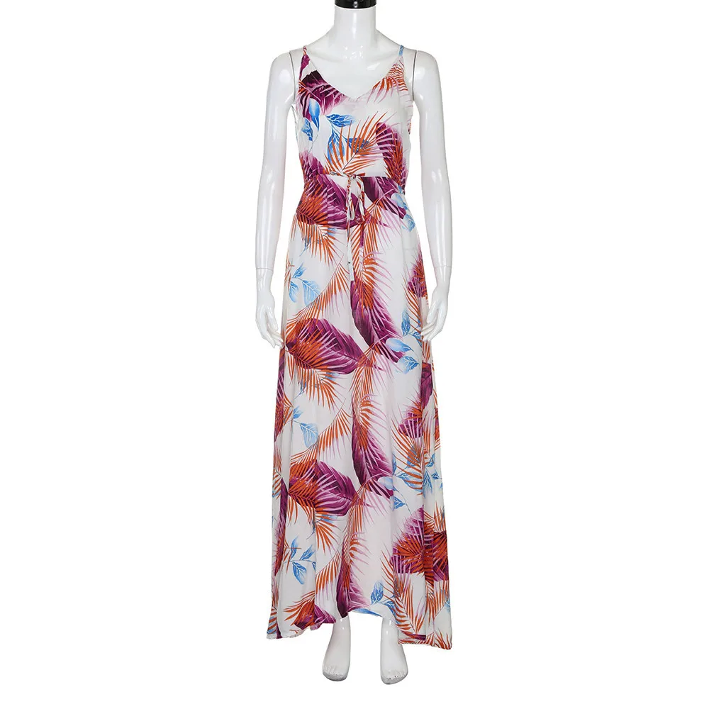 Розовый Новые женские летние Boho Длинные вечерние пляжные платья сарафаны vestito spiaggia пляжное платье plage накидка для пляжа - Цвет: Розовый