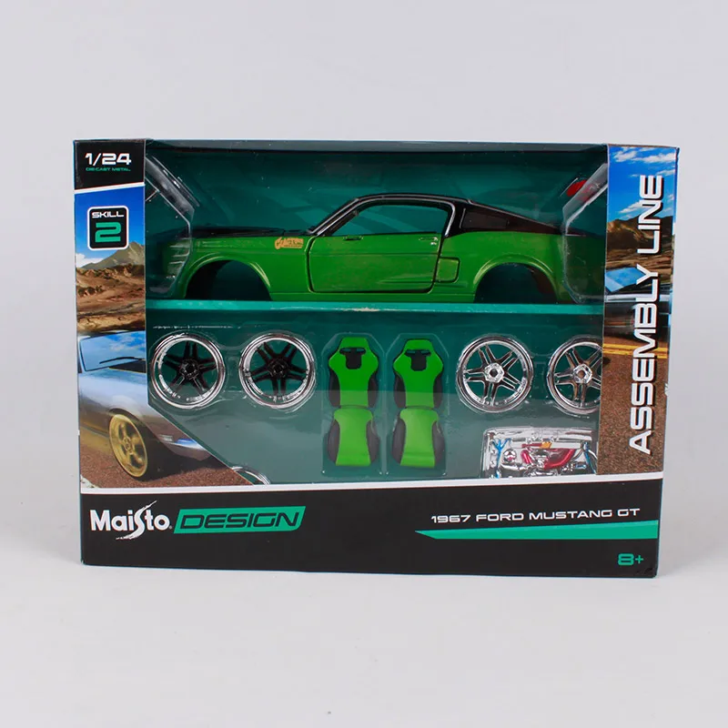 Maisto 1:24 модель автомобиля ручная сборка зеленый автомобиль игрушка в подарок для
