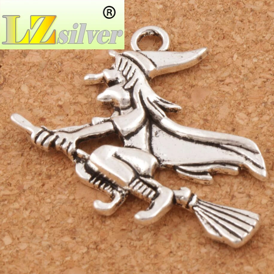 Ведьмы на метла Spacer Шарм Бусины Подвески из сплава ручной работы ювелирных